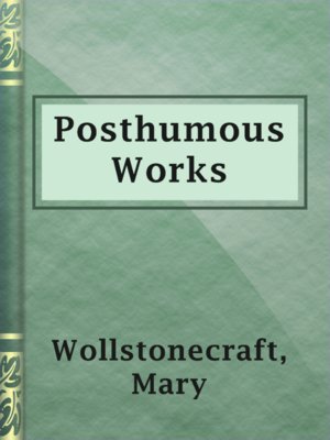 cover image of Posthumous Works